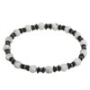 Bransoletka z białych kamieni z czarnymi elementami