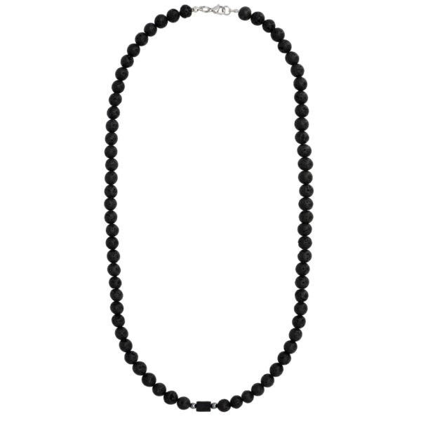 Naszyjnik z czarnych koralików