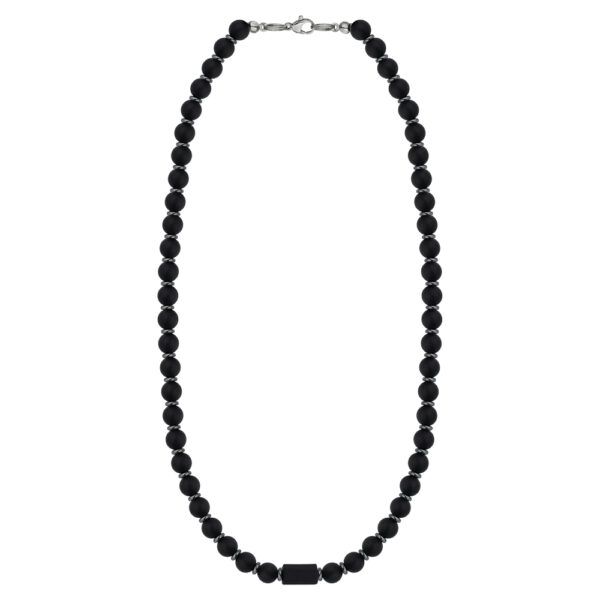 Naszyjnik z czarnych koralików