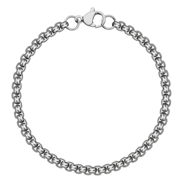 Srebrna bransoletka z łańcuszkiem.