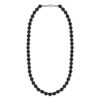 Naszyjnik z czarnych, okrągłych koralików