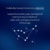 Grafika przedstawiająca tekst o zodiakalnym kamieniu Koziorożca, granacie, jako kamieniu harmonii i pasji.