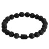 Czarna bransoletka z kamieni lawowych