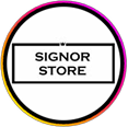 Logo Signor Store z kolorowym obramowaniem