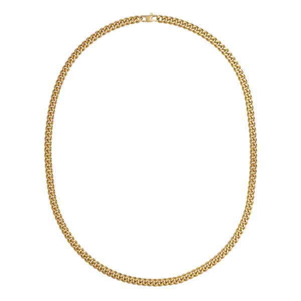 Złoty naszyjnik o klasycznym splocie łańcuszkowym.