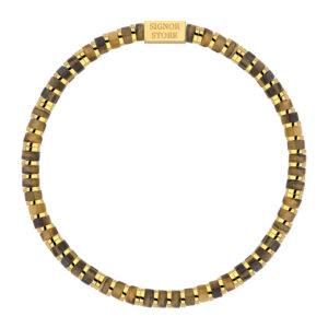 Naszyjnik z koralików w odcieniach złota i brązu