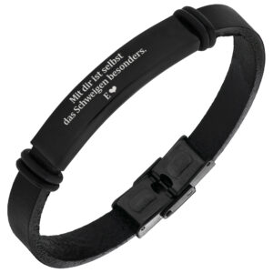 GRAVURARMBAND AUS LEDER