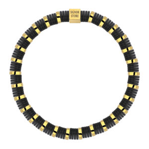 BRANSOLETKA Z CZARNEGO HEMATYTU TALARKI