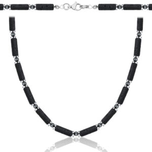 NASZYJNIK Z LAWY WULKANICZNEJ PATYCZKI