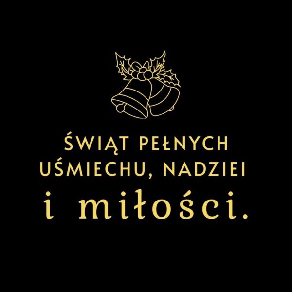 kartka świąteczna świąt pełnych uśmiechu, nadziei i miłości