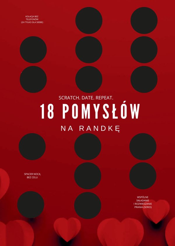 pomysły na 18 randek w formie plakatu zdrapka