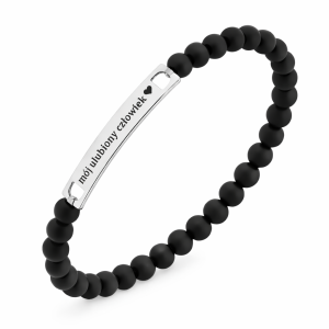 BRANSOLETKA Z GRAWEREM - TURMALIN